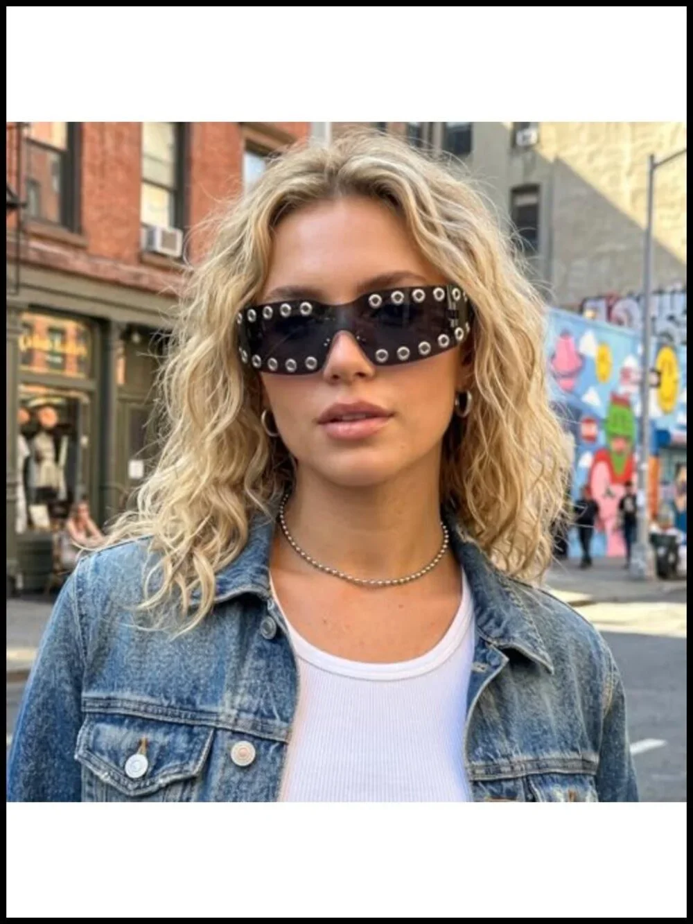 Y2K Rimless Wrap Around Sunglasses UV400 Lightweight Unisex